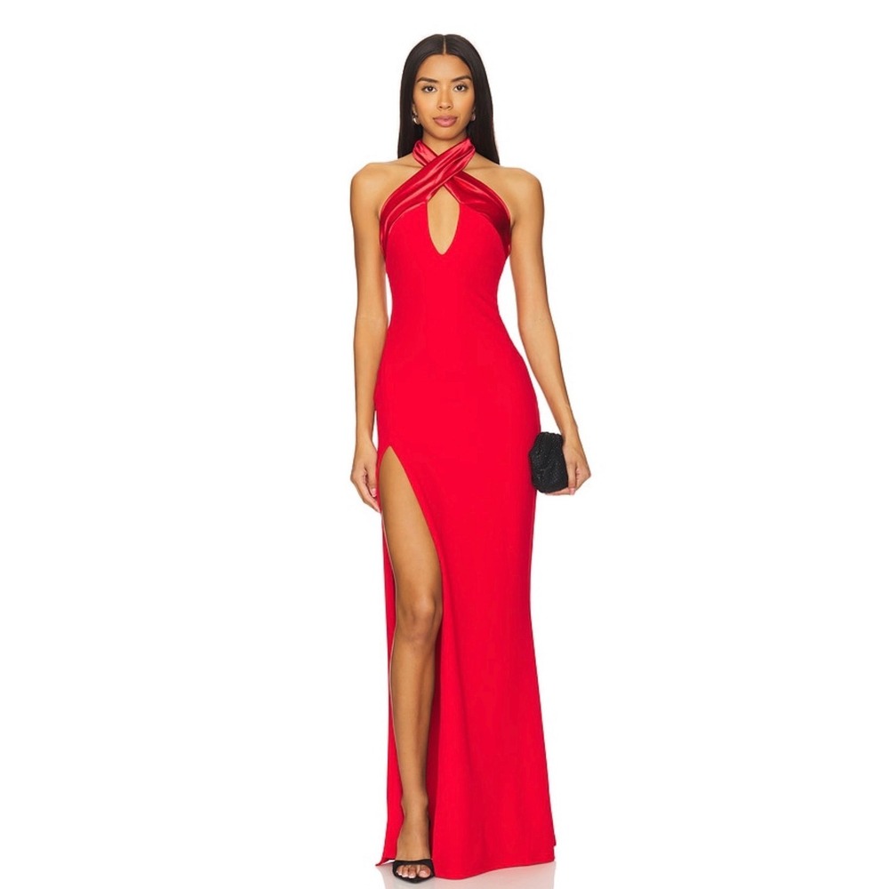 Nookie Renaissance Side-slit Gown in Red Size Medium